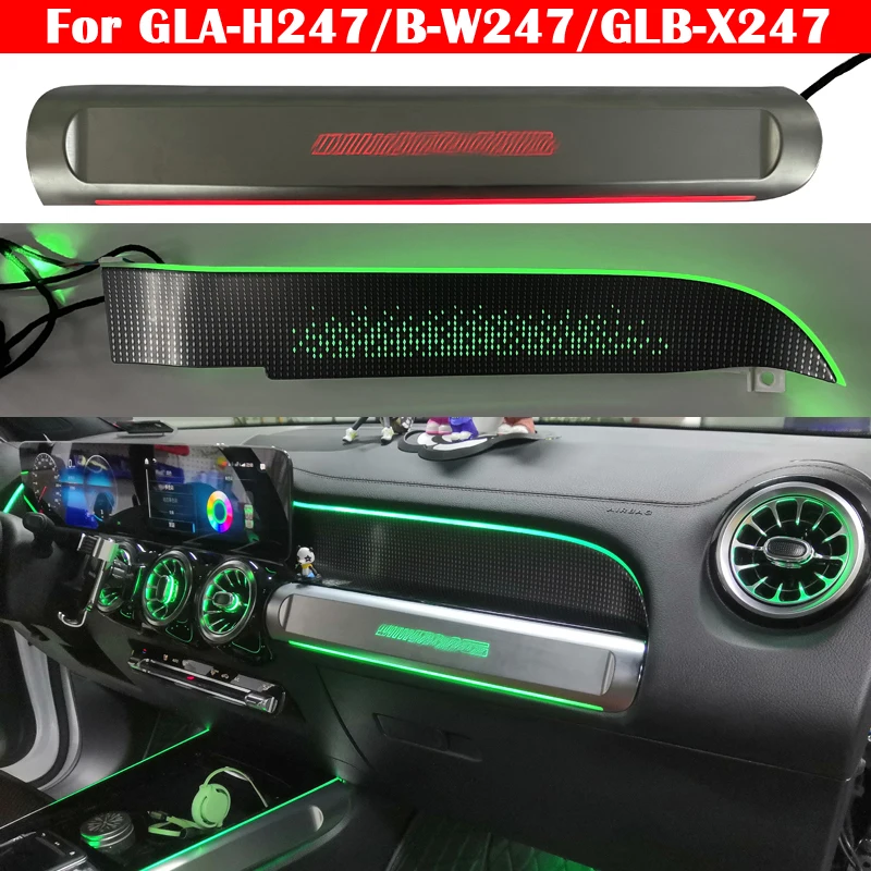 

For Mercedes-Benz GLA H247 GLB X247 B Class W247 Car LED Luminous Dashboard Co-pilot Lamp Meteor Neon Atmosphere Ambient Light