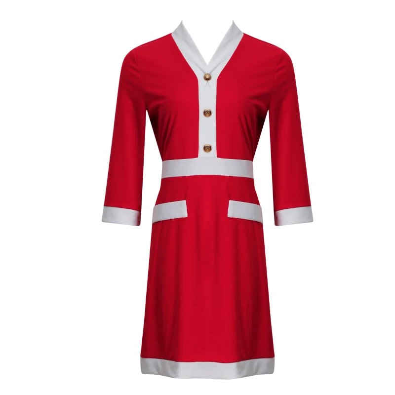 

Women Solid Popular Ladies Dresses Fashion Half Sleeve Dresses Fancy New Christmas Theme Costume Cosplay Outfit Waistbelts