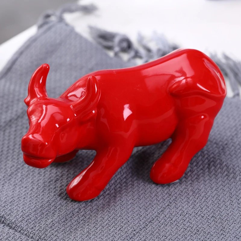 Счастливая корова красная Бытовая декорация украшение для стола маленькие