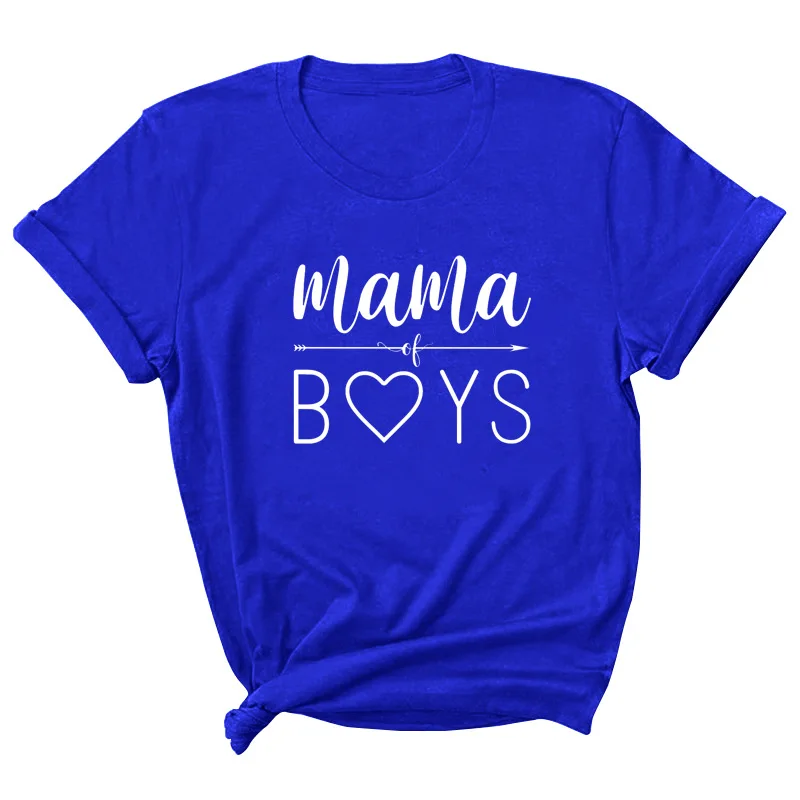 

Mama Boys Letter Print Women T Shirt Short Sleeve O Neck Loose Women Tshirt Ladies Tee Shirt Tops Clothes Camisetas Mujer