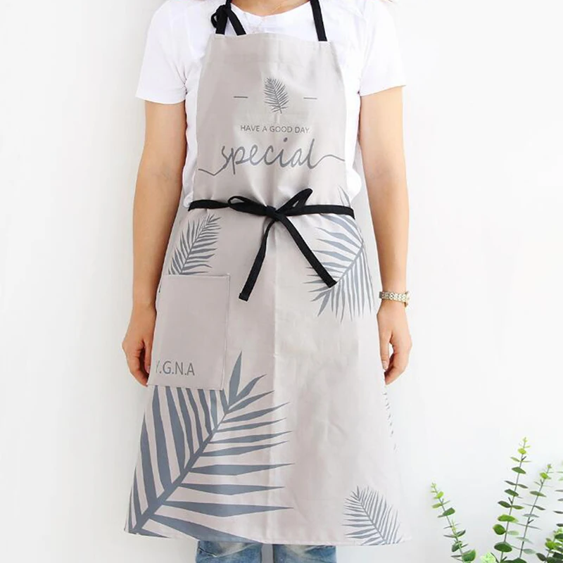 

Leaf Print Pattern Aprons Kitchen Aprons For Woman Home Decor Cotton Sleeveless Cooking Baking Waist Bib Tool