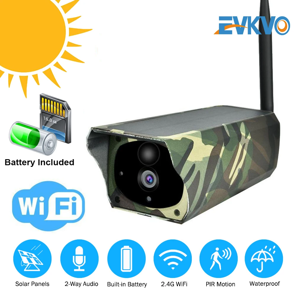 IP камера на солнечной батарее Wi Fi 1080P ночное видение|Камеры видеонаблюдения| |