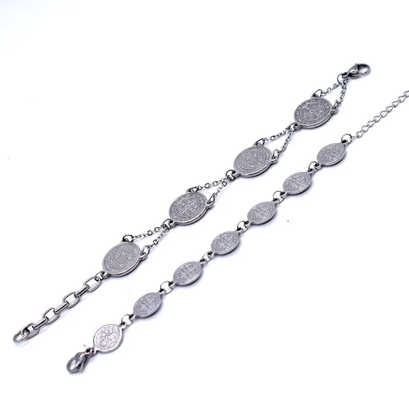AMUMIU Gog Tag Couple Chain Bracelet for Women Man Buddha Religion Custom Stainless Steel Promise Gifts B076 | Украшения и