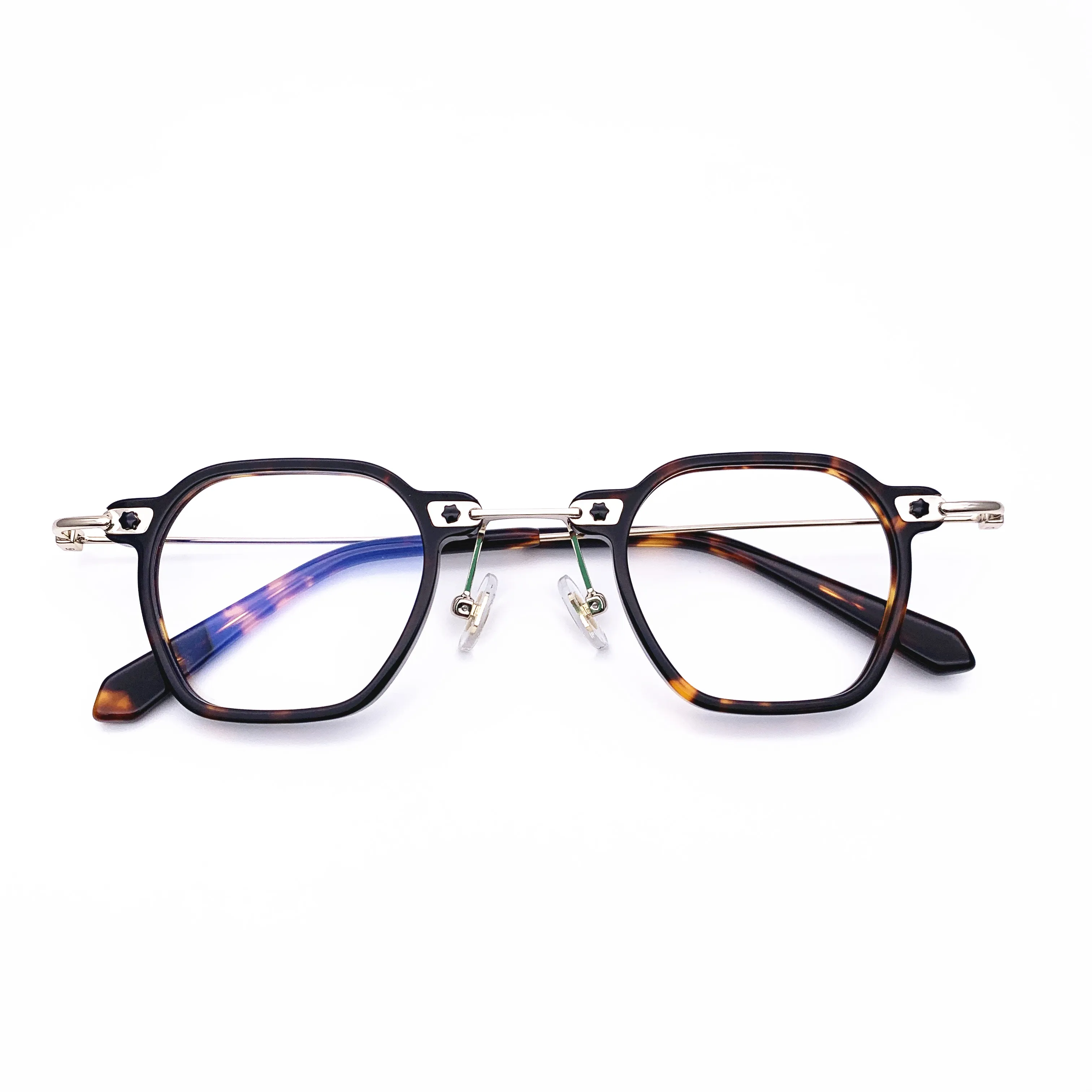 Belight Optical Women Men Acetate with metal Fancy Irregular Shape Star Rivet Design spectacle frame precription lens HP504 | Аксессуары
