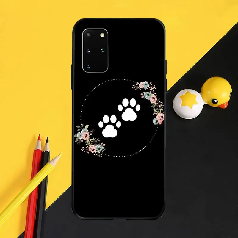 Чехол для телефона PENGHUWAN с надписью Best friends Dog paw чехол Samsung S20 plus Ultra S6 S7 edge S8 S9 S10