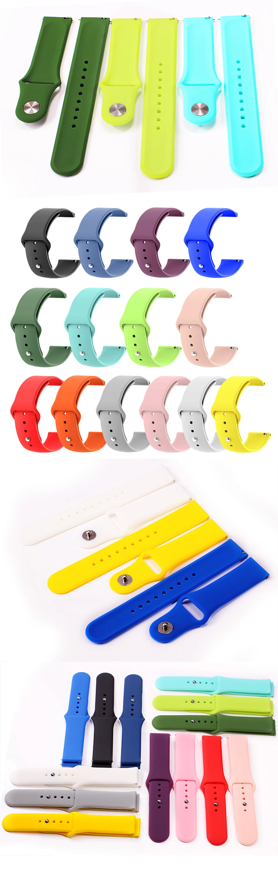 BOORUI 20/22 мм ремешок для часов Силиконовый Браслет Для Xiaomi Amazfit Bip Bit Pace ремни Correa для huawei часы 2/samsung Шестерни S2