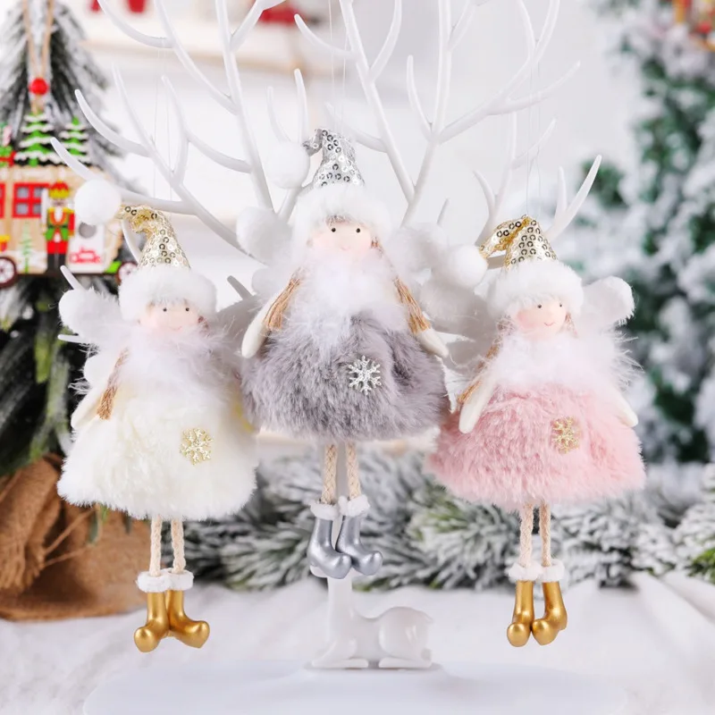 

2022 New Year Gift Cute Christmas Plush Angel Doll Xmas Tree Ornament Noel Decor Christmas Decoration Festive Party Supplies