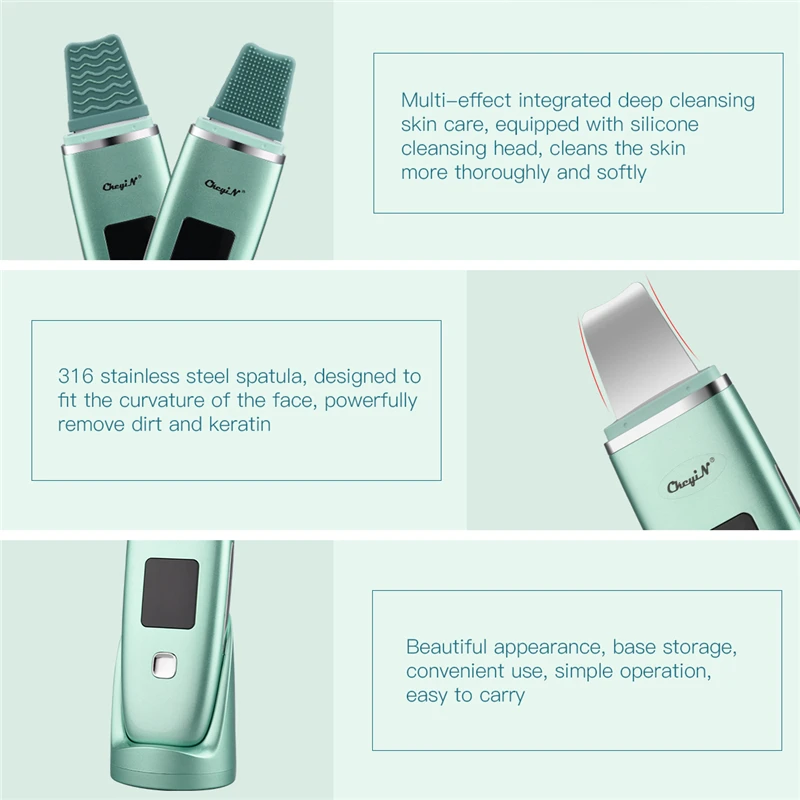 Kopen Ckeyin Ems Led Facial Massager Schoonheid Huidverzorging Anti Aging Rimpel Verwijderen Draai Ultrasone Gezicht Reiniging Huidverjonging 48