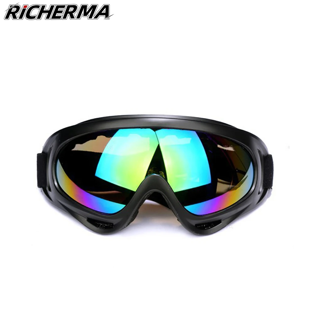 Ветрозащитные мотоциклетные очки с антибликовым покрытием модные Регулируемые