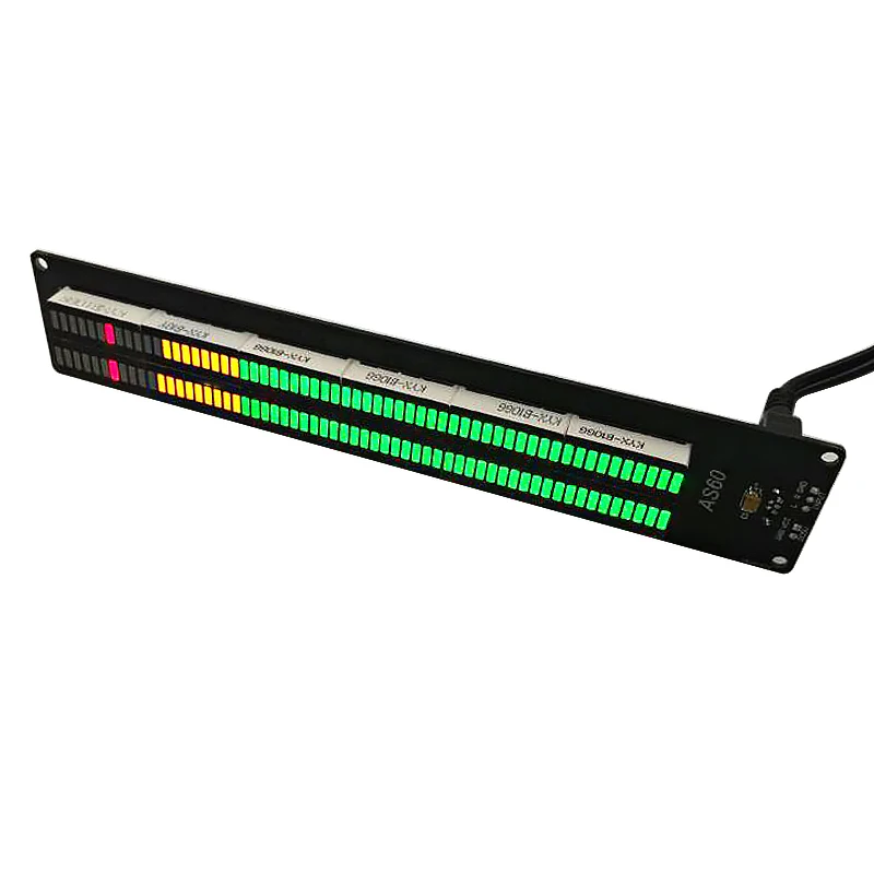 AS60 LED Music Spectrum Indicator Dual Channel 60 Professional Level Volume Display Electronic VU Meter | Электроника