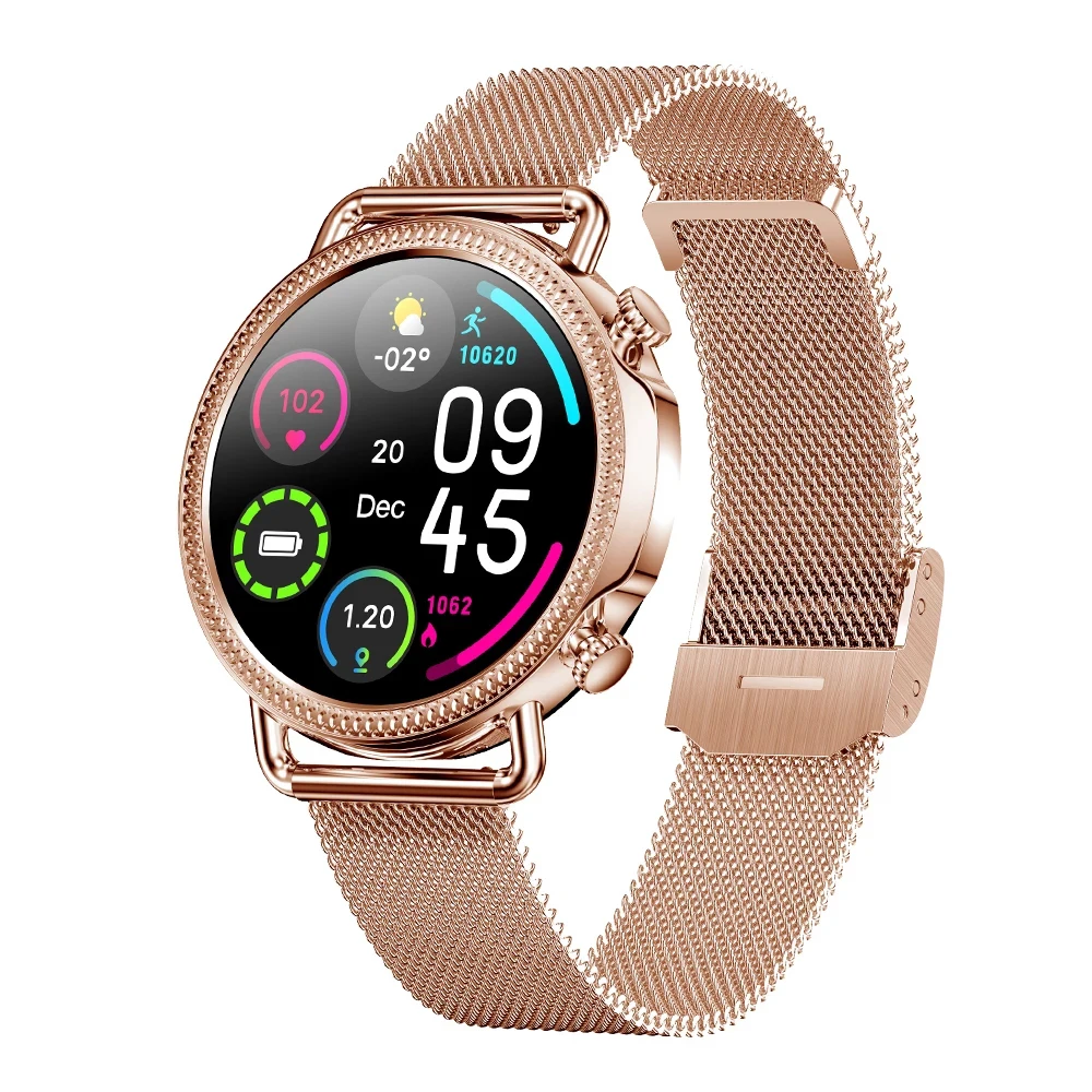 

MELANDA модные 2021 полностью сенсорные женские умные часы с измерением температуры и пульса Смарт-часы для женщин спортивный фитнес-трекер