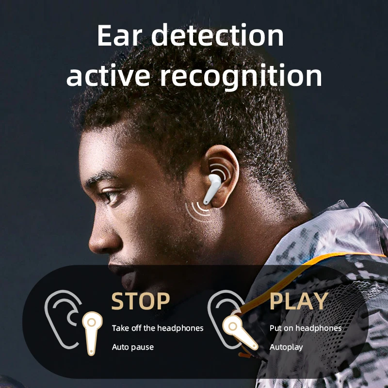 Мини гарнитура Bluetooth наушники вкладыши TWS с Водонепроницаемый Шум bluetooth системой