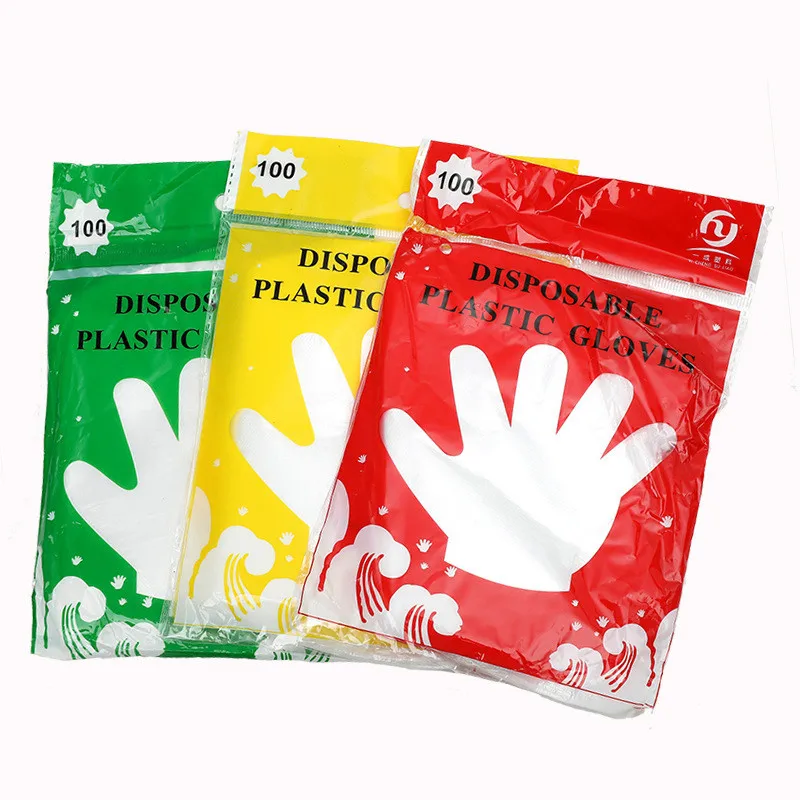 

100pcs Plastic Disposable Gloves Restaurant Home Kitchen Cooking Eco-friendly For Food Cleaning Dining Accessories Wholesale