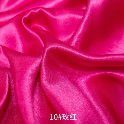 10 Rose red Атласная ткань высокого класса, атласная ткань для платья, имитация шелковой ткани, Подарочная коробка, подкладка, ткань из сатина, одноцветная ткань - Цвет: 10 Rose red