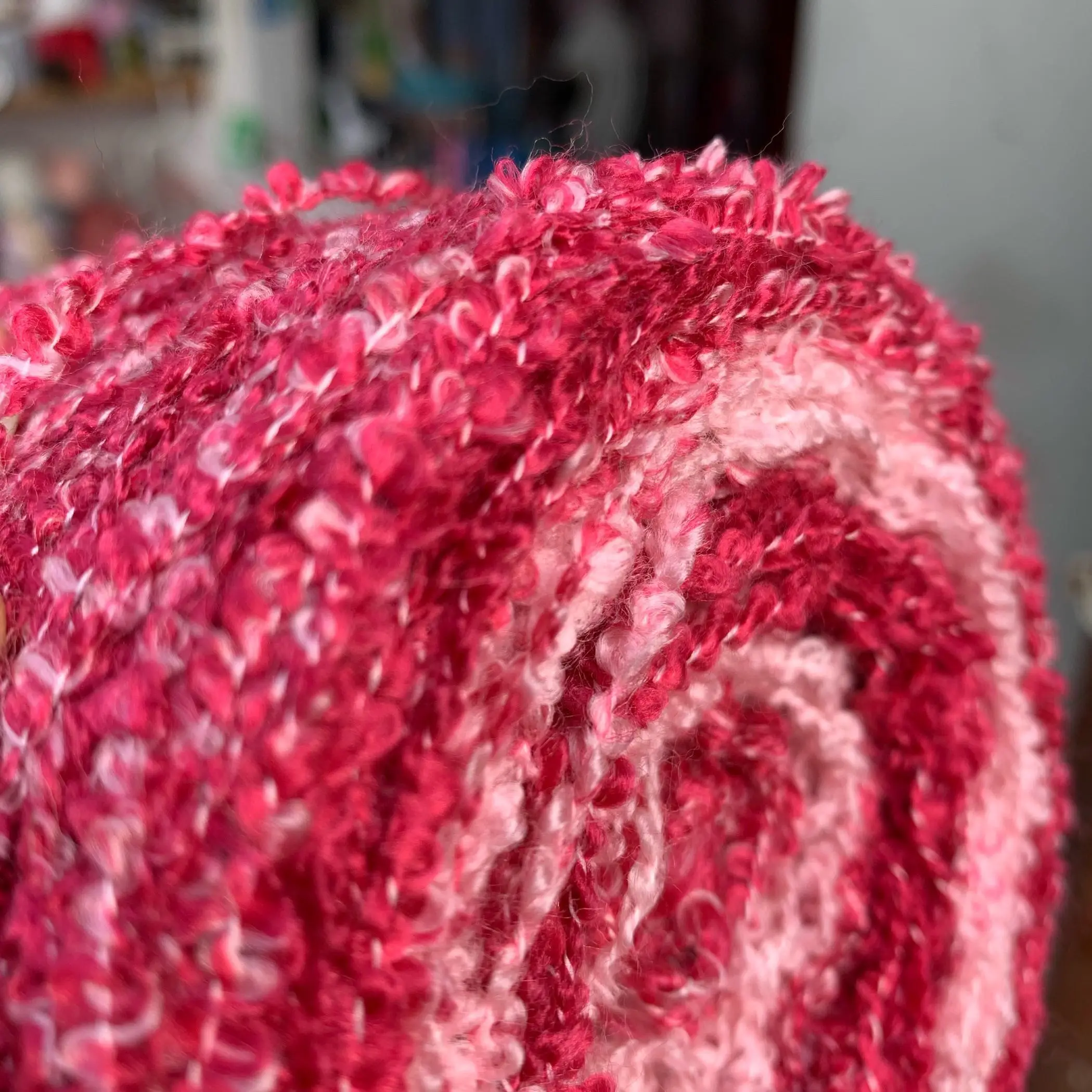 Limited 250g beautiful colorful fancy space dye acrylic loop yarn for knitting DIY Sewing weaving crochet thread X5211 | Дом и сад