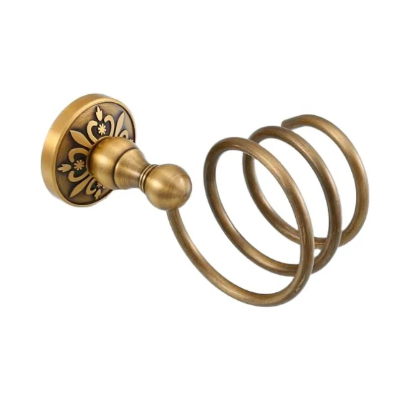 

Настенный держатель для фена, античная латунь