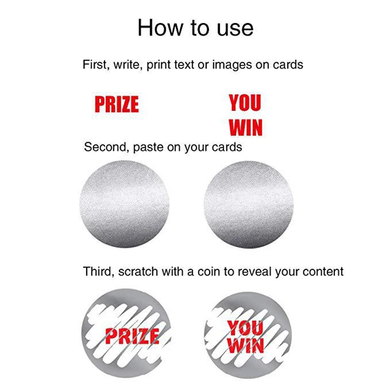 300 шт. в рулоне Круглая Серебряная наклейка с царапинами 1 дюйм этикетки для