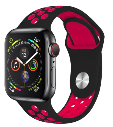 24 Band for Apple Watch 5 4 3 2 1 42MM 38MM soft Breathable strap Silicone Sports bands for Nike+ Iwatch series 5 4 3 40mm 44mm - Цвет ремешка: 24