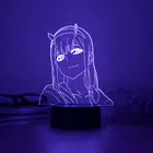 Новейшая аниме ноль два 3d лампа фигурсветильник Дети Девочка Манга подарок ночсветильник лампа любимый в Franxx Прямая поставка