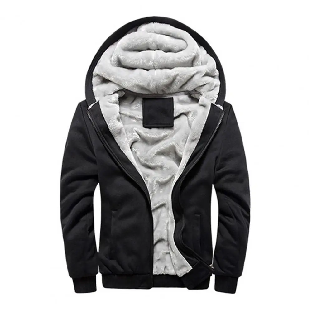 

Warm Terrific Great Stitching Men Coat Thermal Men Coat Drawstring for Home