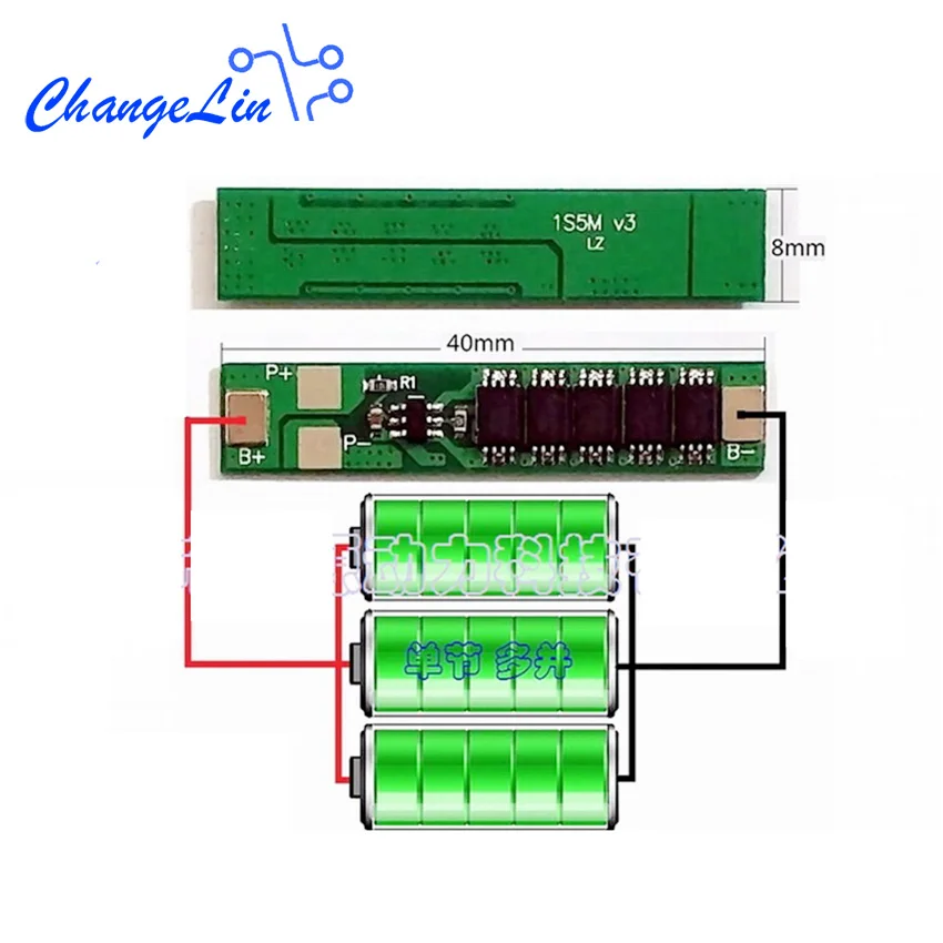 1S 3,7 V литий-ионная Lifepo4 плата защиты батареи одиночный модуль пакеты BMS PCM PCB для 18650 полимера высокий ток 10A