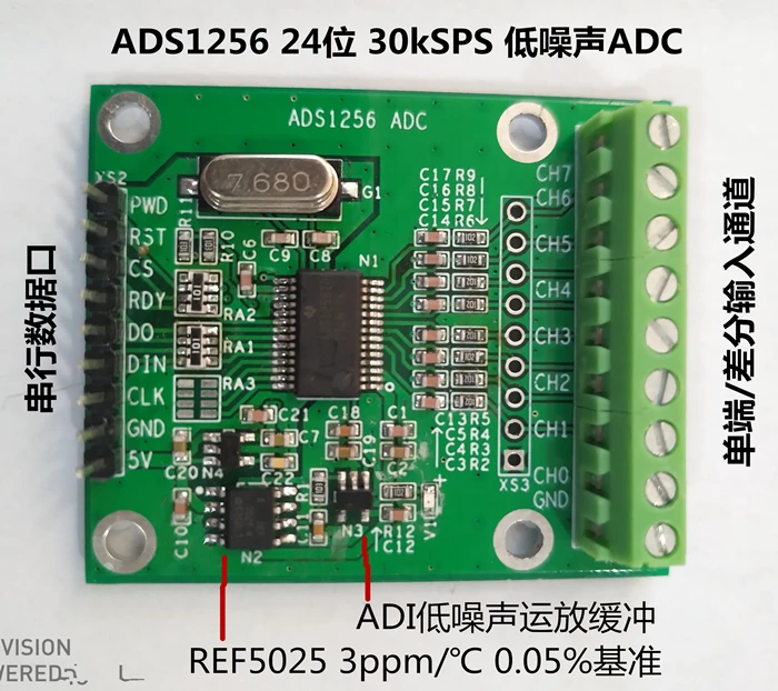 Ads1256 24-битный АЦП Ad Модуль высокой точность сбора данных карты аналого-цифрового