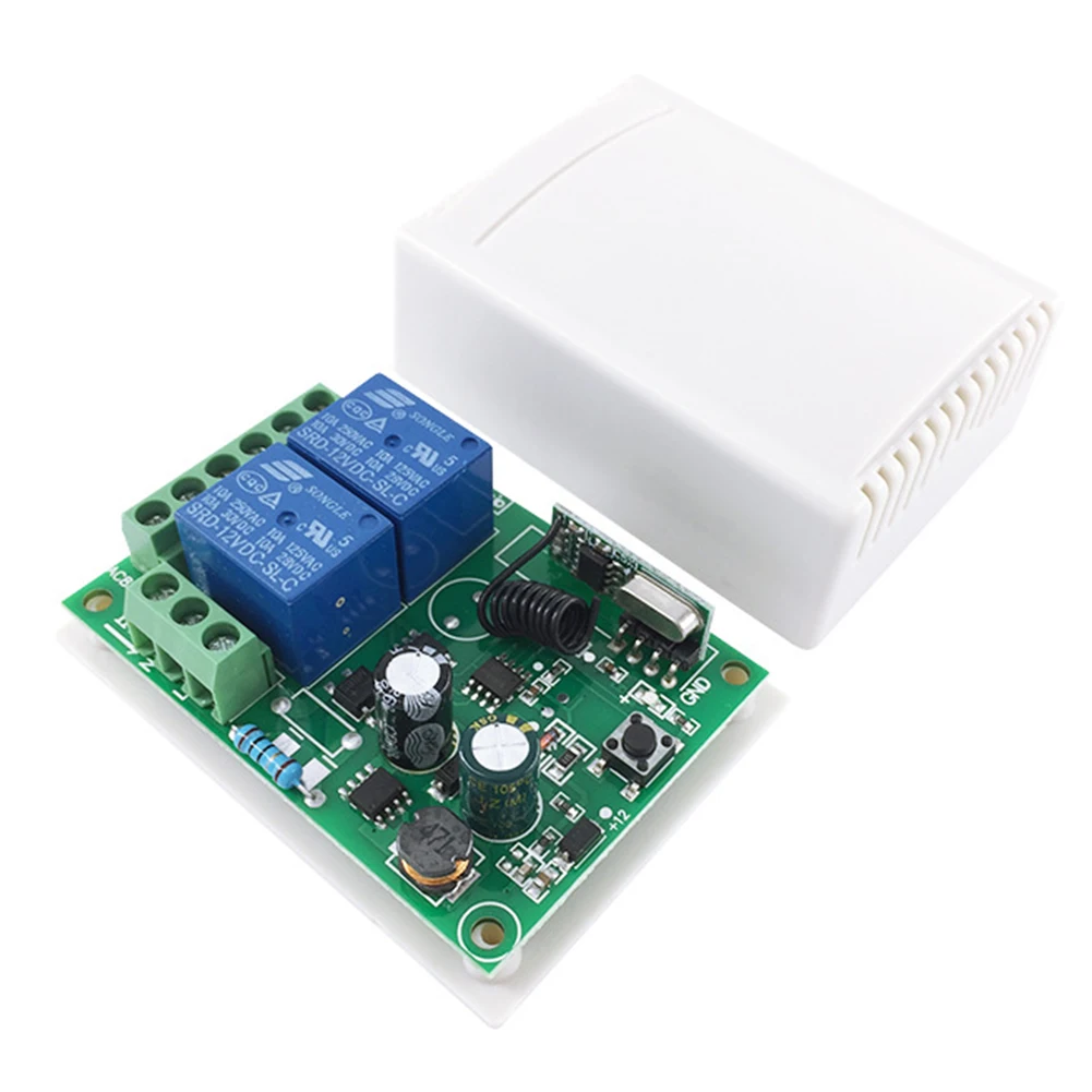 433MHZ Stable Signal Adjustable Mode Wireless Switch Set Relay Receiver Entrances Doors Lifting Equipment Remote Control Alarm |