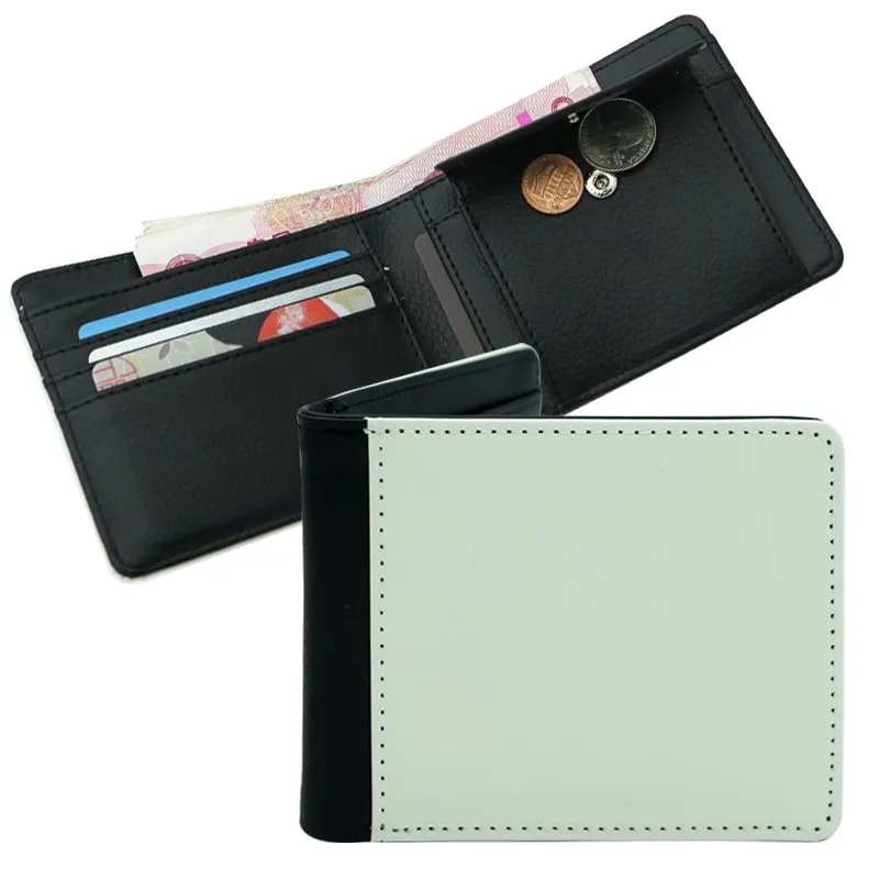 1 шт. чистый сублимационный мужской кожаный кошелек для горячего переводного