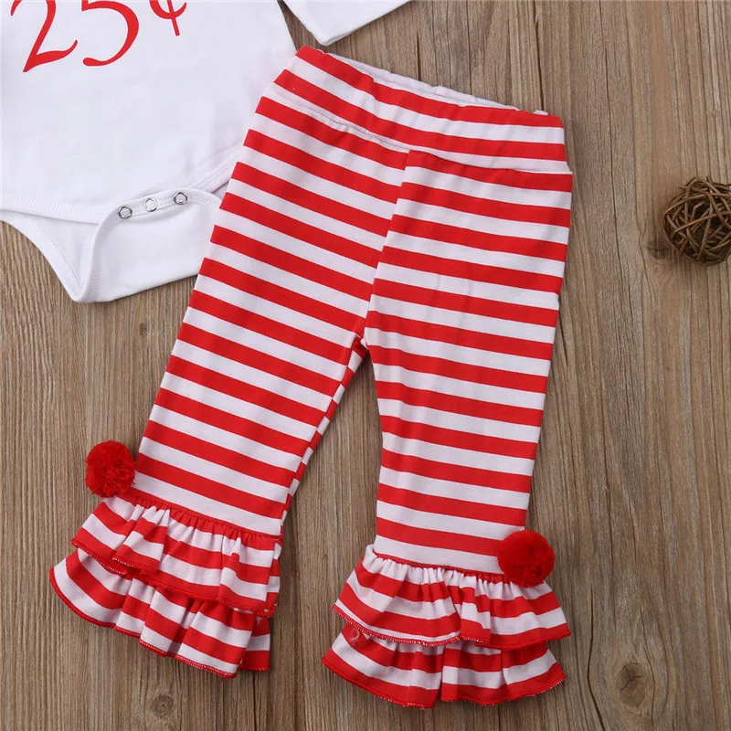 

0-18M Newborn Baby Boy Girl Letter Romper Tops Striped Pants Set Valentine Outfits Cute Cotton Clothes Kids Girl Infant Clothing