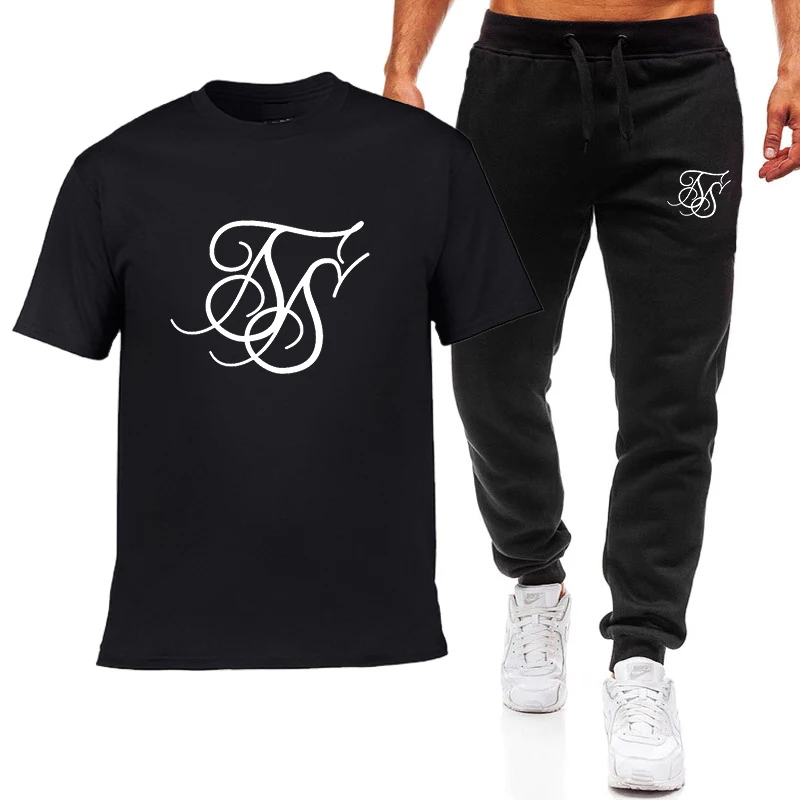 

2021 SikSilk New Men's Fashion T-Shirt Sports Suit Multi-Color Short-Sleeved Summer Light Breathable Pullover +114