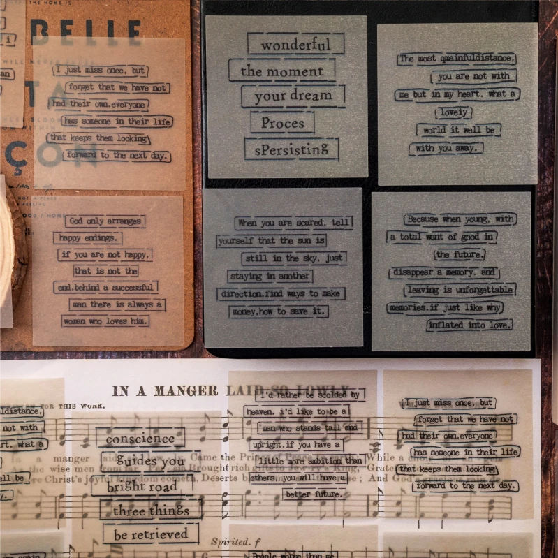 40X Ретро путешественник буквенная серия пуля журнал декоративные полупрозрачные