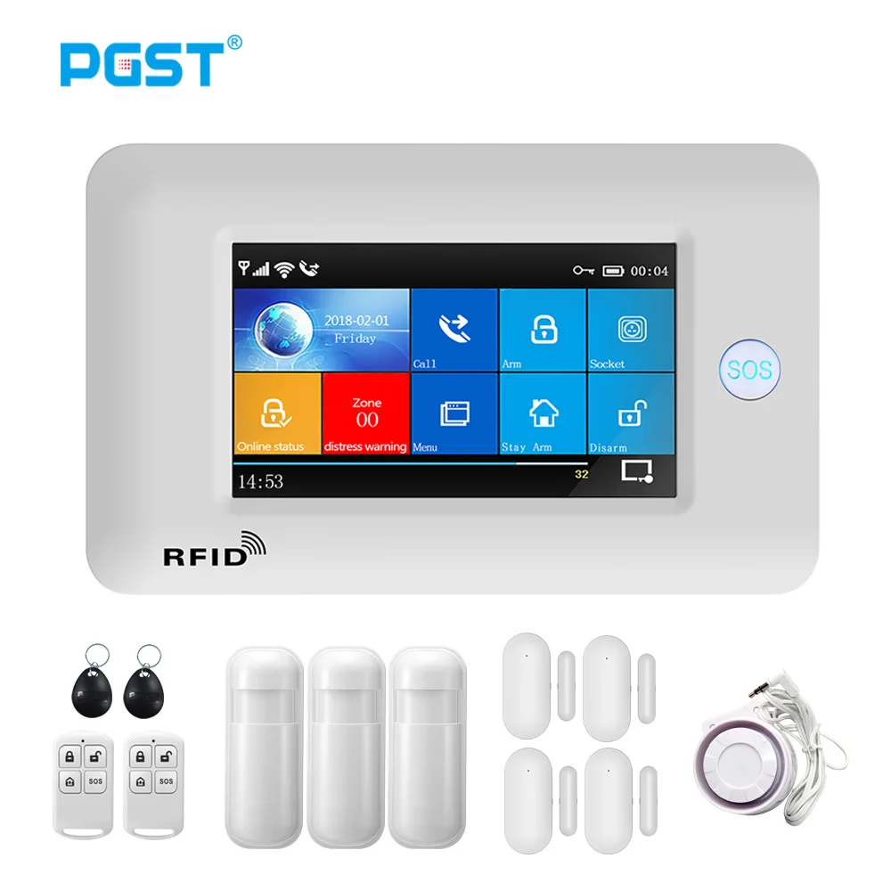 Система сигнализации PGST PG106 беспроводной Wi Fi GSM датчик движения автоматический