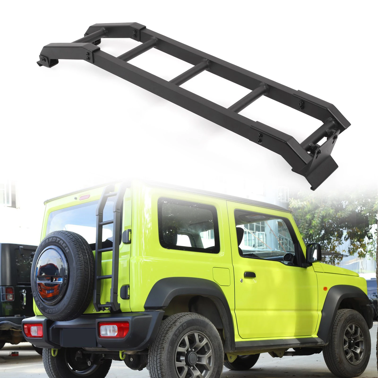 Topteng для Suzuki Jimny 2019 на черной алюминиевой автомобильной лестнице задней двери