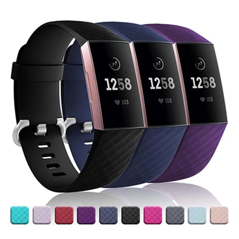 

High Quality Watch Strap For Fitbit Charge 4 Bracelet Sport Watch Bands Silicone Wristband For Fitbit Charge 3/3 SE Accessories