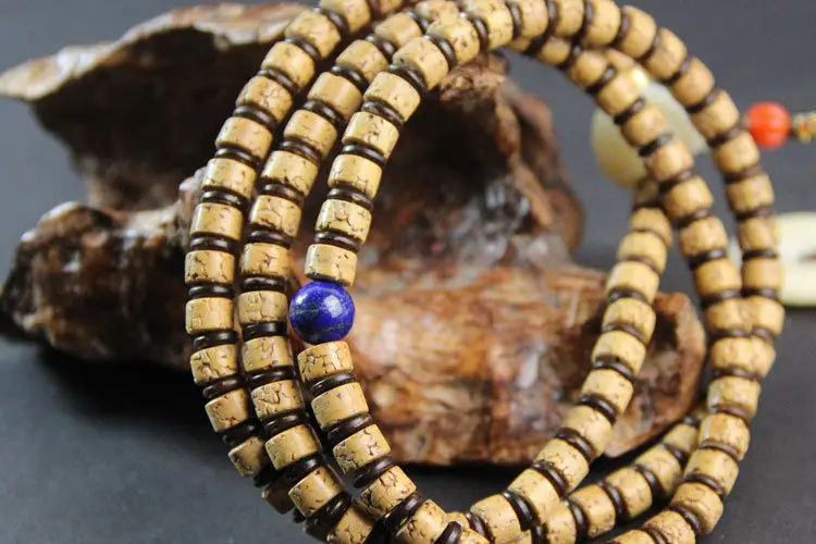 5x8 мм Тибетский буддизм 108 полированные семена рудракша молитвенная