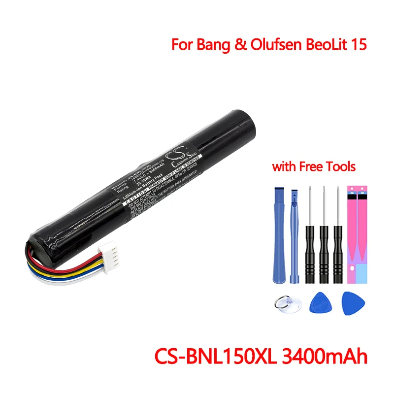 CS-BNL150XL Аккумулятор для динамика Bang &amp Olufsen BeoLit 15 17 BeoPlay A2 Lautsprecher J406/ICR18650NH-2S Batteria 3400mAh