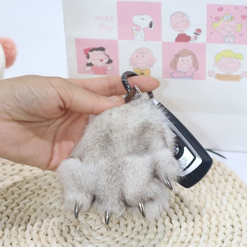 Новинка брелок из натурального меха лапа Подвеска лисьего для женщин Подарочный