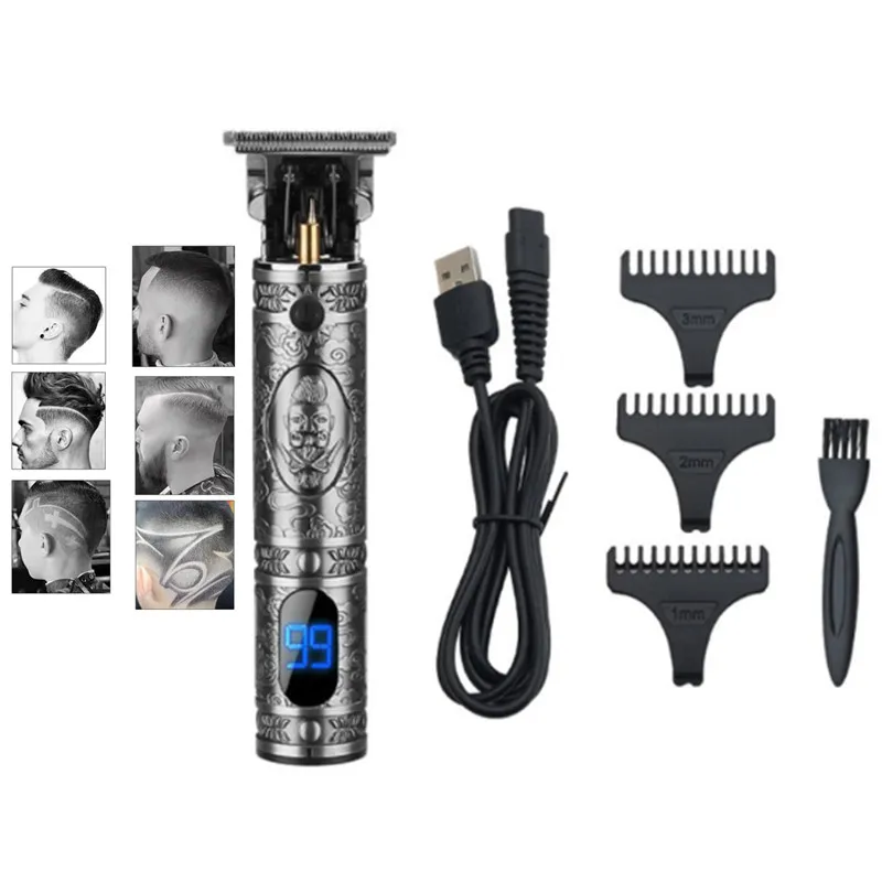 

2021 USB T9 Hair Clipper Professional Electric hair trimmer Barber Shaver Trimmer Beard 0mm Men Hair Cutting Machine for men