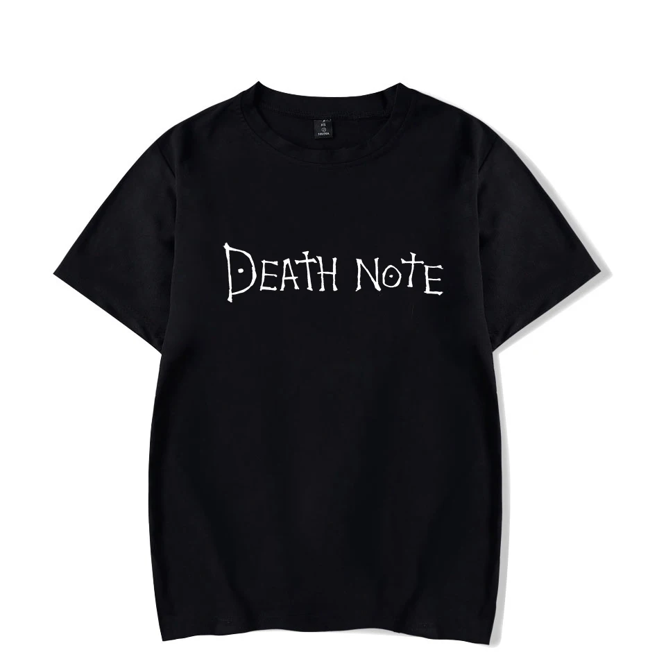 

Anime Death Note Deisgn Short Sleeve T Shirt Harajuku Tops Letters Print Tees Unisex Shirts Clothing Kawaii Clothing