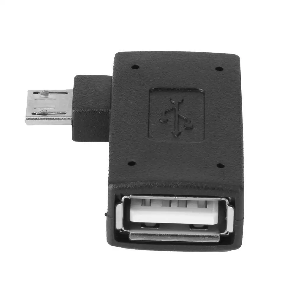 1 шт. Многофункциональный USB 2,0 90 градусов левый/правый угол конвертер OTG адаптер хост микро для телефона/планшета
