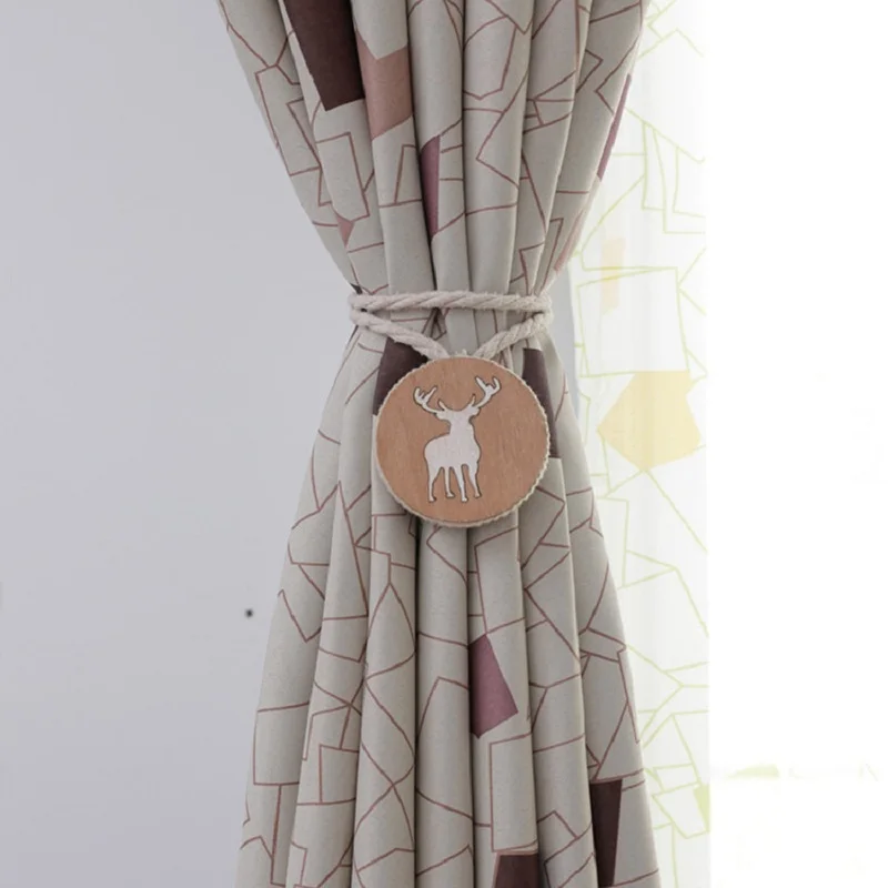 Жаккардовые шторы в скандинавском стиле с цветными бриллиантами и