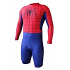 Цельный костюм для тройного костюма, велосипедный костюм, красный Человек-паук, индивидуальный летний костюм для триатлона, комплект одежды для велоспорта, скоростной велосипедный костюм, гоночная команда