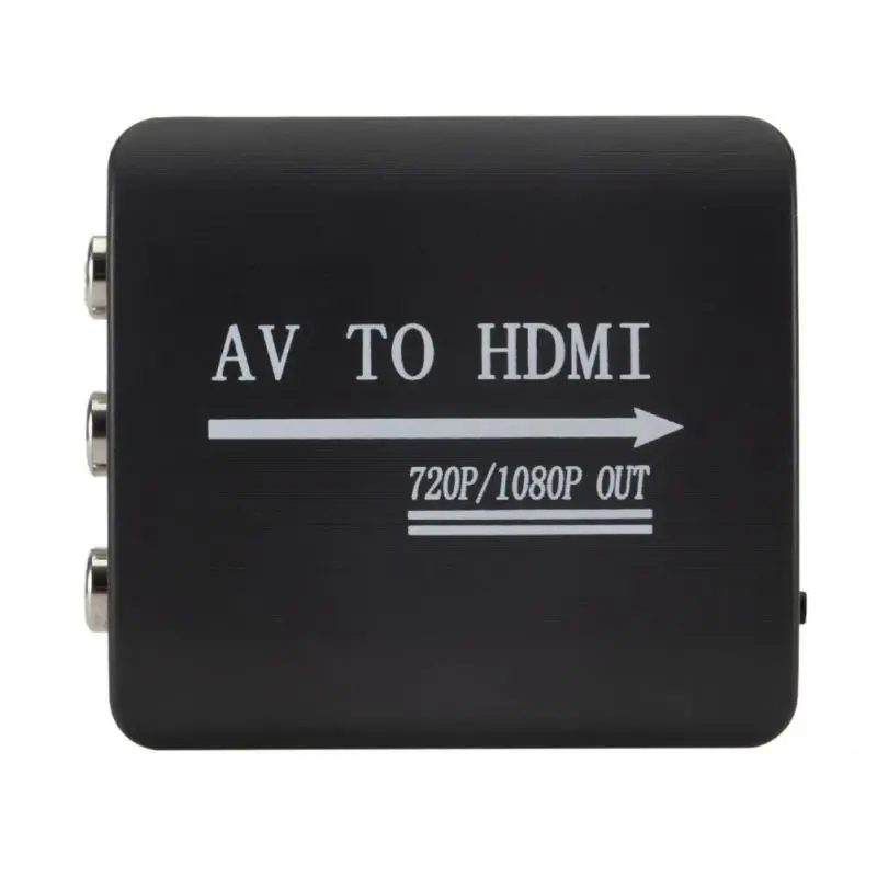 Mini AV To HDMI Video Converter Box 1080P CVBS RCA Adapter For HDTV TV PS3 PS4 PC DVD Xbo |