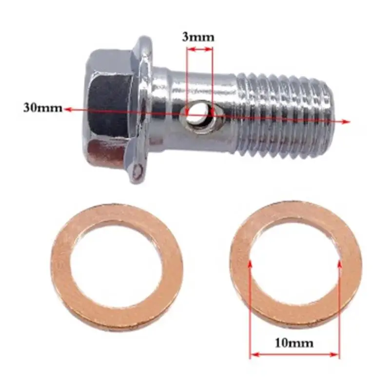Универсальный M10 x 1 25 мм мотоцикл главный тормозной цилиндр Масляный шланг винт