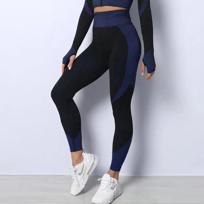 Hot Style European Peach-Butt Trousers High Waist Flexible Tight Yoga Trousers Fast Dry Sweat-Absorbing Breathable Trousers