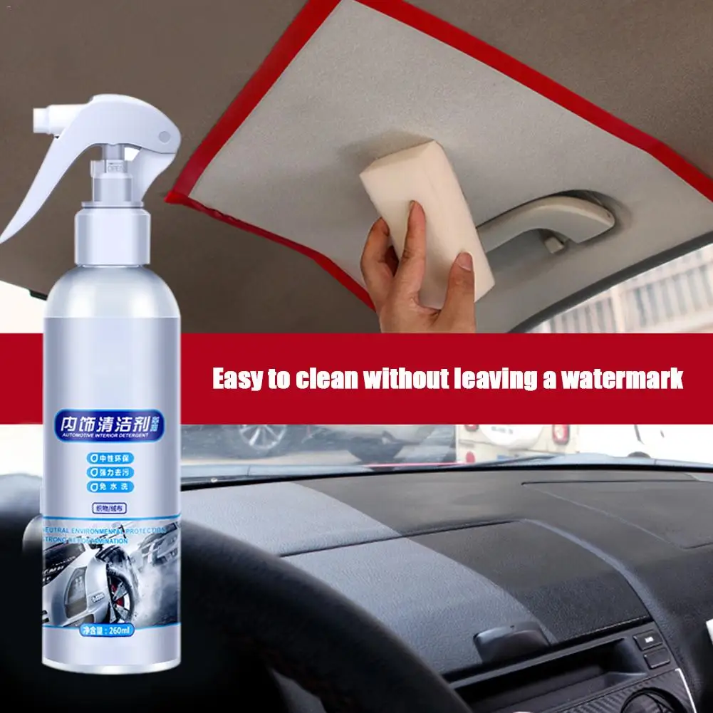 

Car Interior Cleaning Agent Ceiling Cleaner Leather Flannel Woven Fabric Water-free Cleaning Agent Auto Roof Dash Cleaning Tool