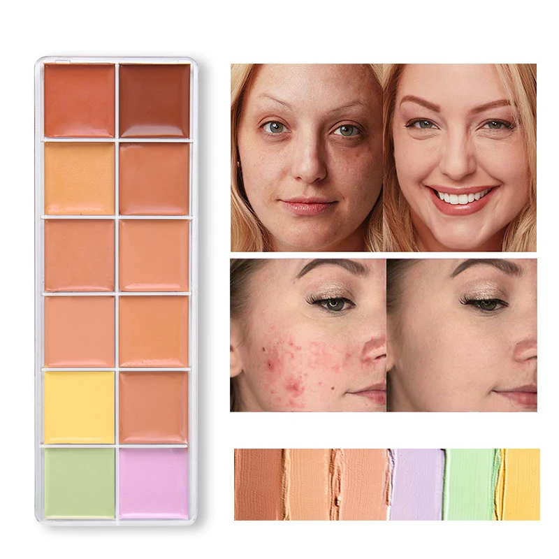 

12 Colors Concealer Cream Palette Natural Beauty Face Make Up Eye Dark Circles Primer Corrector Foundation Base Professional