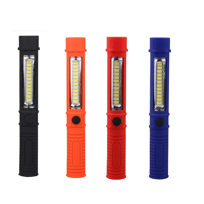 

Mini Multifunction Pen 2-Mode 3W 3AAA Battery COB LED Flashlight Torch With Clip Magnet Lanterna Torch Inspection Lamp Pocket