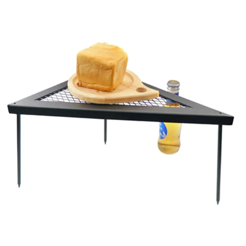 

Camping Folding BBQ Grill Tables Picnic Portable Barbecue Triangle Rack Campfire Furniture Ultra Light Desk For Barbecue Fishing
