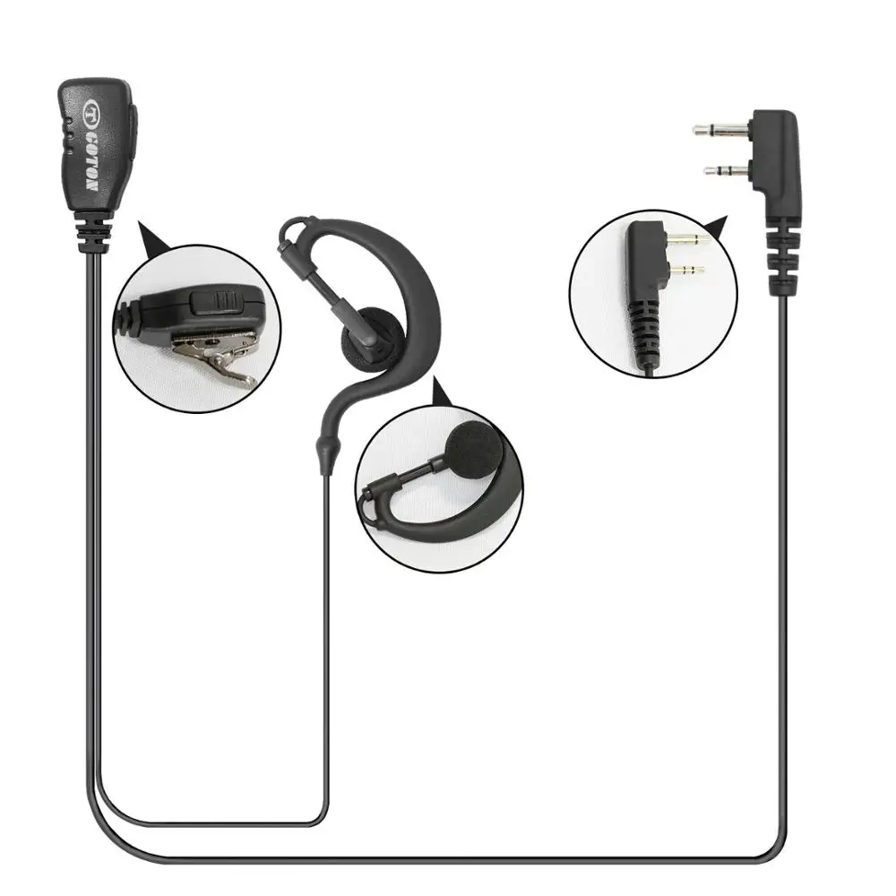 Гарнитура G-style Earloop с микрофоном для ICOM IC-F33 F34 F43 F44 F3000 F3001 F3002 F3003 F3011 IC-F4000 F4001 F4002 F4003